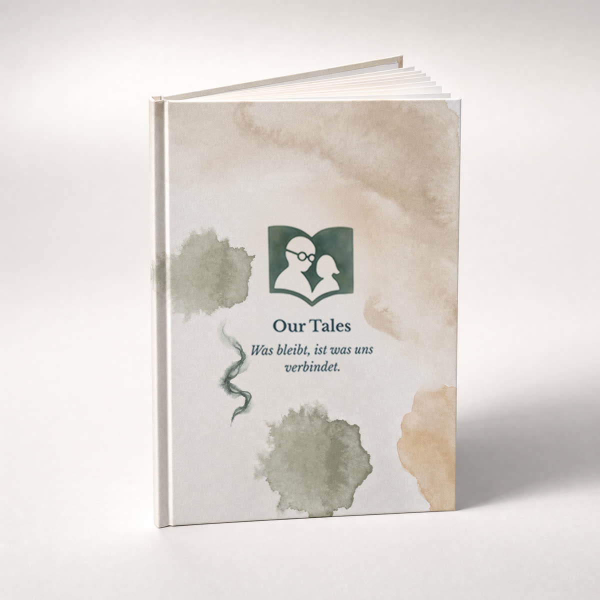 Our Tales book with a sturdy hardcover binding